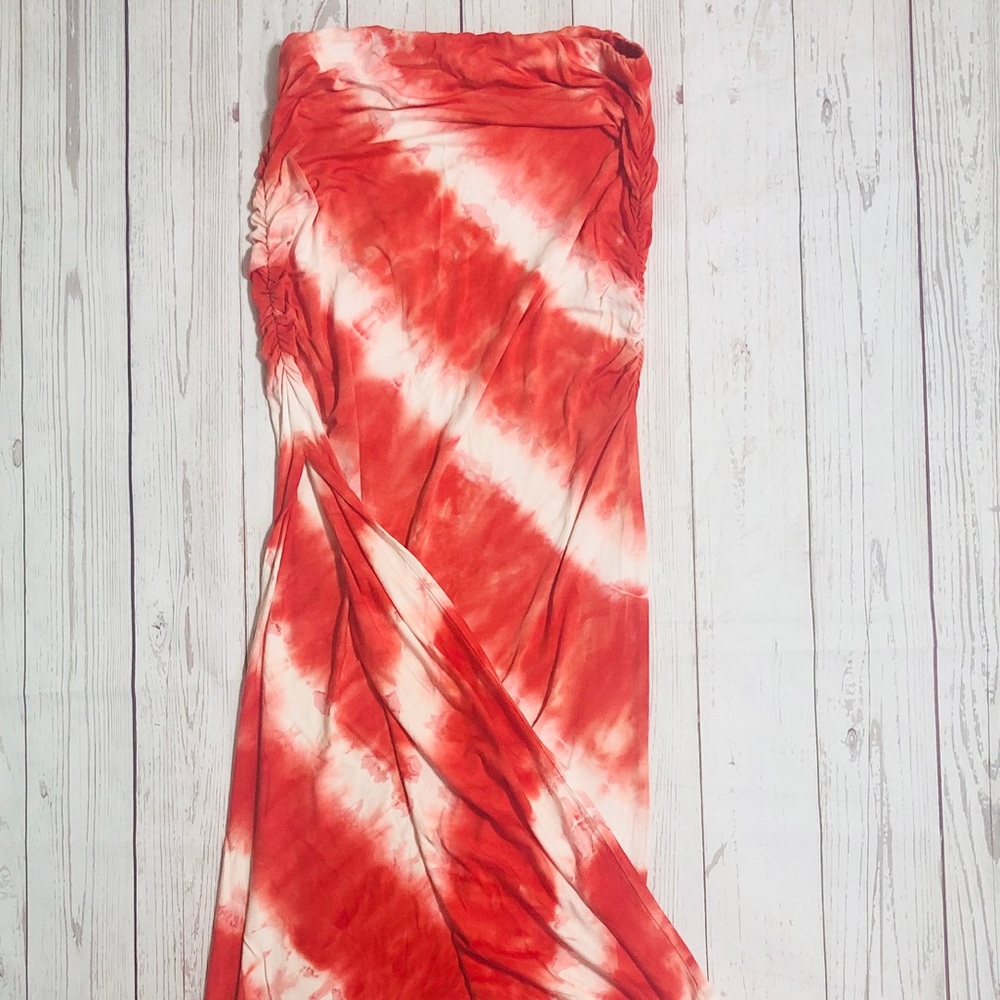 Young Fabulous & Broke side ruched  maxi skirt